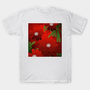 Magnolia Red  Palms and Diamonds T-Shirt